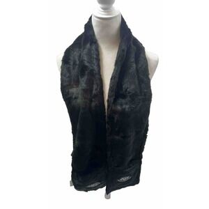 NFL Scarf New York Jets Faux Fur With Pockets Officially Licensed Black